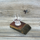 1x Glencairn Glas mit Barrique Fassdaube Untersetzer