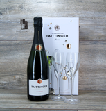 Champagne Taittinger Brut Reserve Edition mit 2x Gläsern, NEU, 0,75l, 12,5%