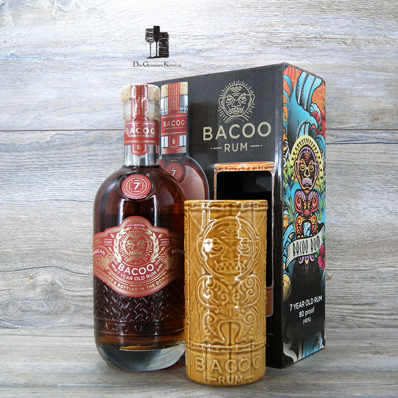 BACOO 7 y.o. Geschenkset, Rum aus der Dominikanische Republik, 0,7, 40%