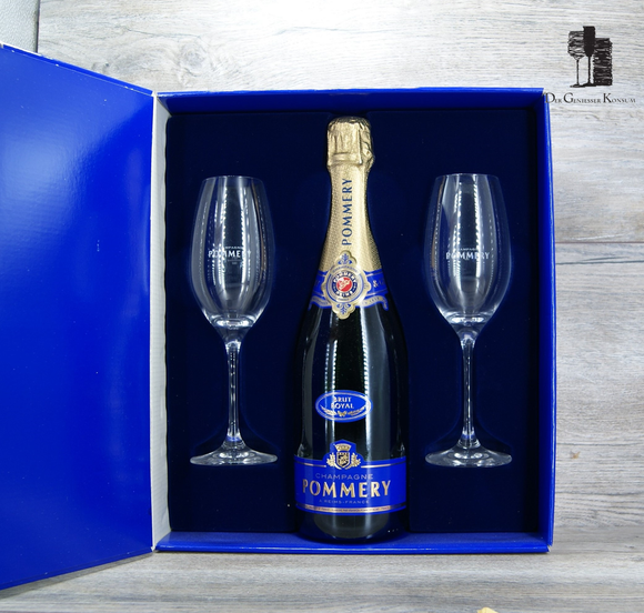 Champagne Pommery Brut Royal Edition mit 2x Gläsern, 0,75l, 12,5%