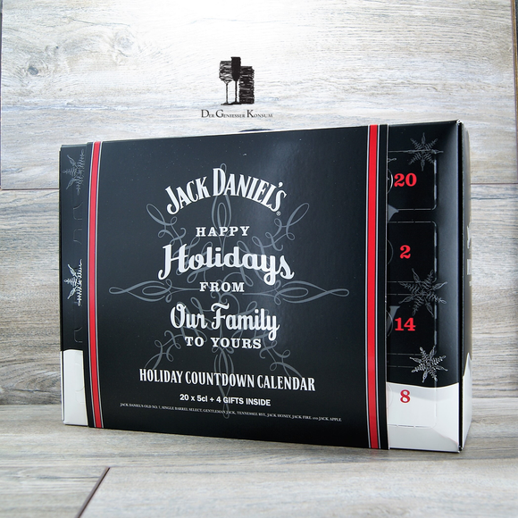 Jack Daniels Adventskalender,Tennessee Whiskey, 20x0,05l, 40%