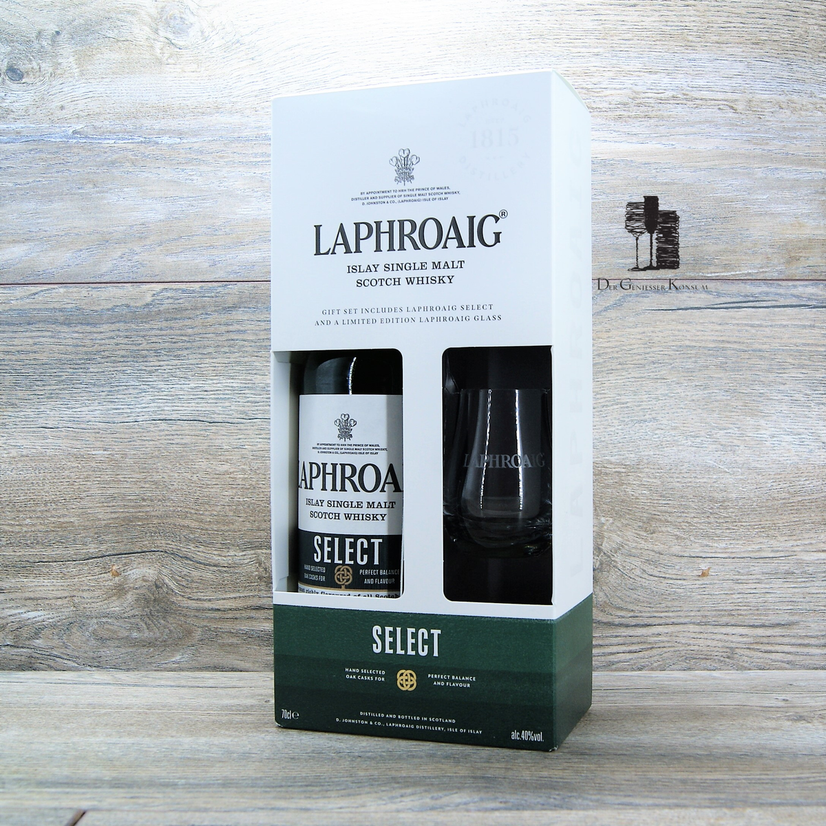 Geschenk Select Konsum Der Islay Whisky, – Malt Geniesser Single Laphroaig Edition, 40% 0,7l,