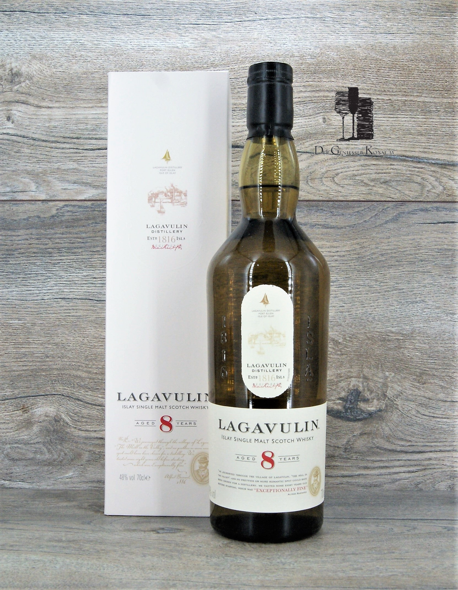 Lagavulin 8 Jahre, Islay Single Malt Scotch Whisky 0,7l, 48% – Der  Geniesser Konsum