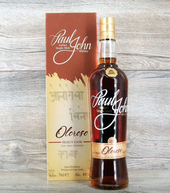 Paul John Oloroso Select Cask, Indian Single Malt Whisky, 0,7l, 48%