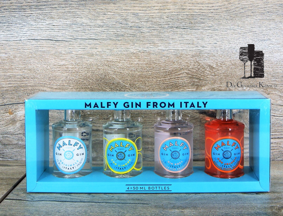 Malfy Gin Miniatur Geschenkset aus Italien, 4x 50 ml , 41%