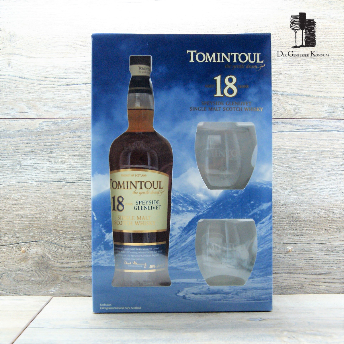 2x Geniesser Whisky, Gläsern, Edition – mit 18 Single Jahre Scotch Tomintoul Malt Konsum Der