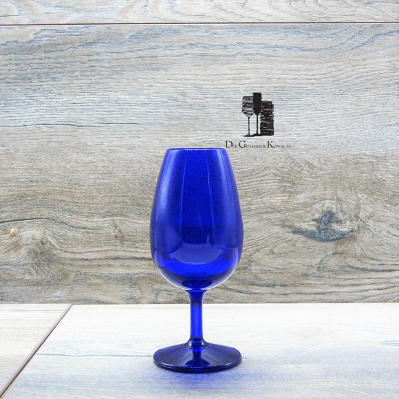 1x Blind Tasting Nosing Glas, Blau, ohne 2/4 cl Eichstrich