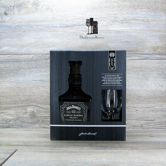 Geschenkset Jack Daniels Single Barrel & 1x Glas,Tennessee Whiskey,0,7l, 47%