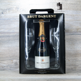 Brut Dargent Chardonnay Geschenkset, 0,75l, 12%