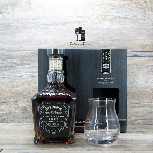 Jack Daniels Set Single Barrel & 1x Glencairn Glas, Tennessee Whiskey,0,7l, 47%
