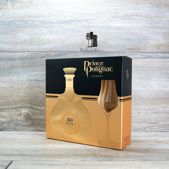 Prince Polignac Cognac XO Royal Geschenk Edition mit 1x Glas, 0,35l, 40%