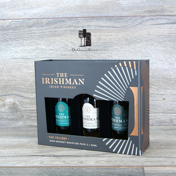 Irishman Trilogy Pack, Tasting Set, Irish Whiskey, 0,15l, 40-46%