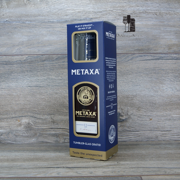 Metaxa 12 Sterne mit 1x Originalen Metaxa Glas, 0,7l, 40%