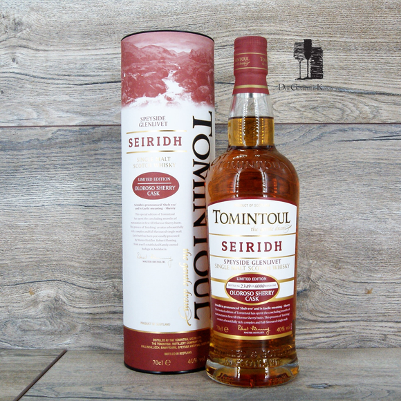 Tomintoul Seiridh Oloroso Cask Speyside Single Malt Scotch Whisky, 0,7l, 40%