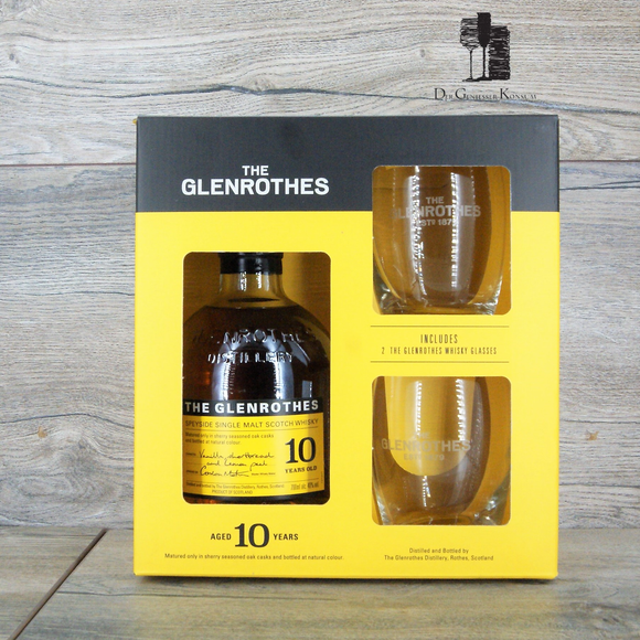 The Glenrothes 10 Jahre & 2x Gläser, Single Malt Scotch Whisky, 0,7l, 40%