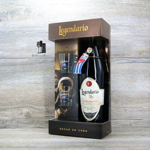 Legendario 7 y.o. Elixir Geschenk Edition mit 2x Gläsern, Rum-Likör , 0,7l, 34%