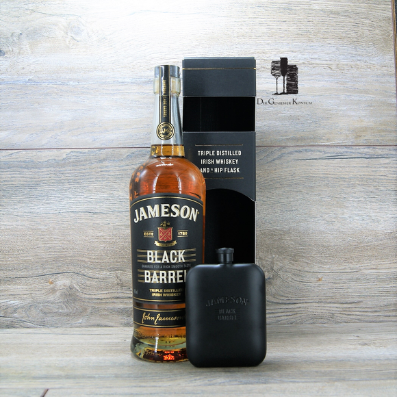 Jameson Black Barrel mit Original Flachmann, Irish Whiskey, 0,7l, 40%